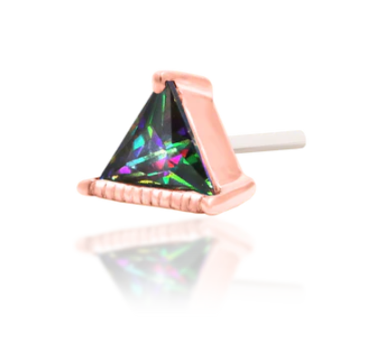 14k Gold King Mystic Threadless End