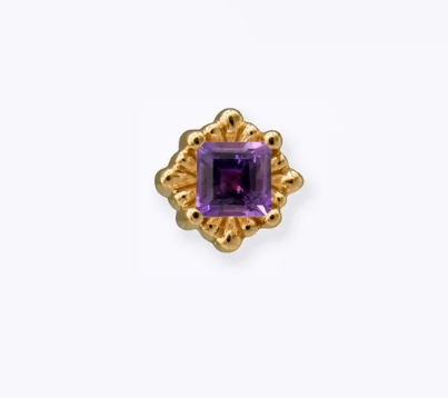 14k Gold Mélange Princess Threadless End
