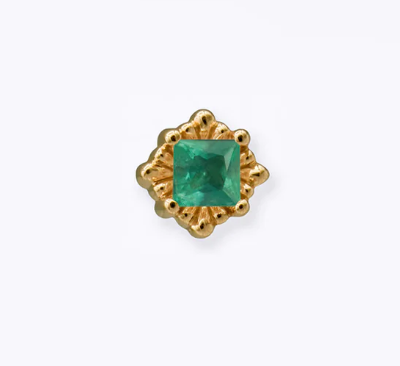 14k Gold Mélange Princess Threadless End