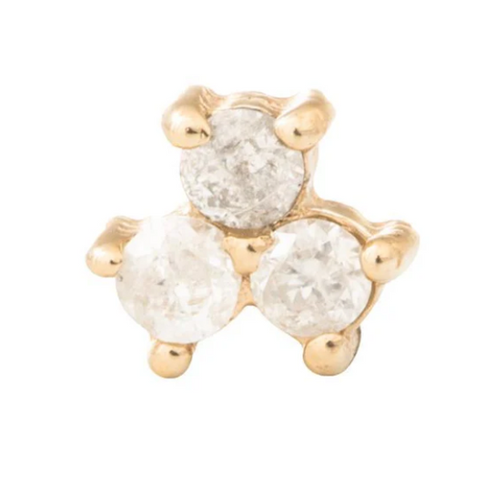 14k Gold Vida Threadless Pin End