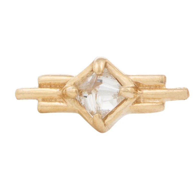 14k Gold Dusk Threadless Pin End