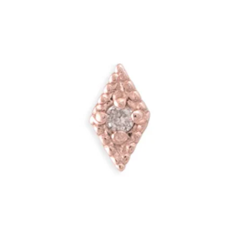 14k Gold Luck Threadless Pin End