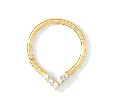 14k Gold Apex CZ Continuous Ring