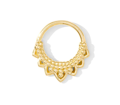 14k Gold Temple Continuous Ring