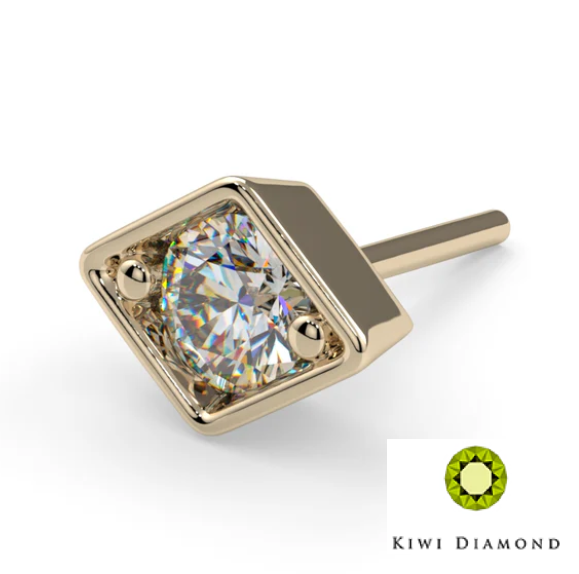 14k Gold Jana Threadless Pin End