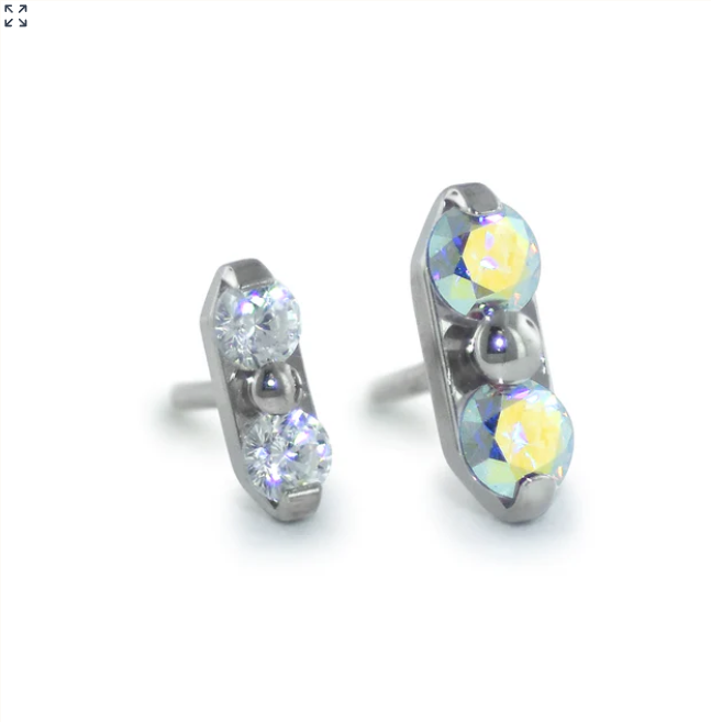 Threadless Titanium Duet Gem