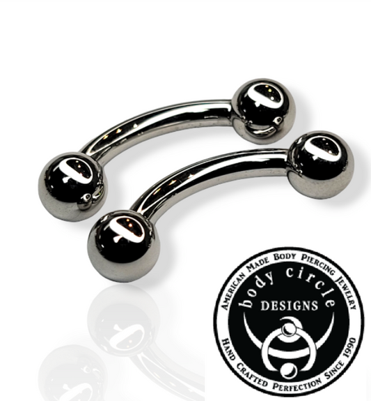 Standard Titanium Threaded Curved Barbell (Body Circle)