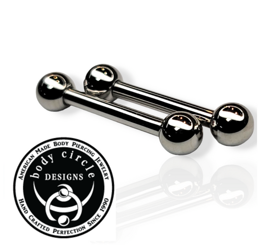 Standard Titanium Threaded Straight Barbell (Body Circle)
