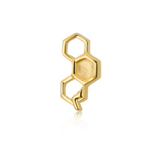 18K Gold Honeycomb End #2