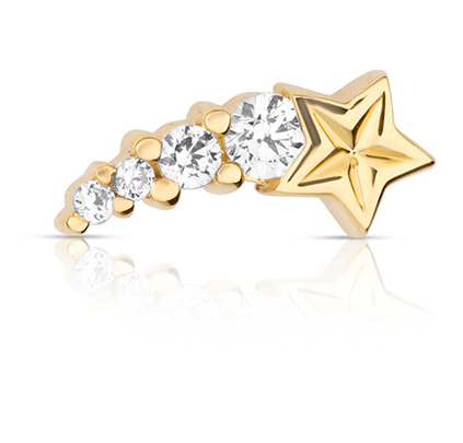 18k Gold Koios Faceted Gem End