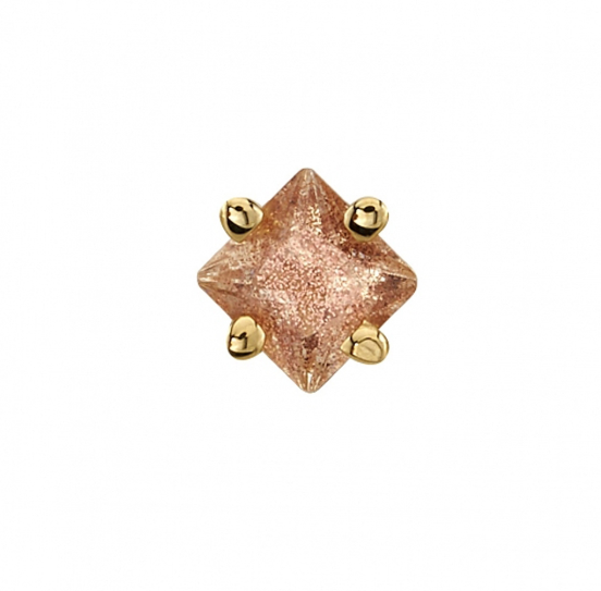 14k Gold Princess Prong - Gem On Axis