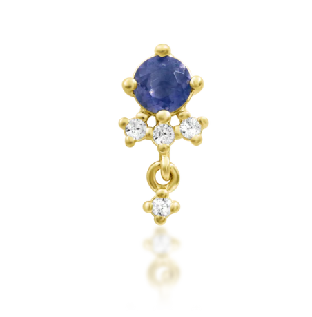 14k Gold Greta Threadless End