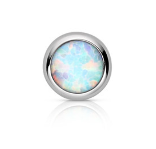 Titanium Cabochon Captive Gem