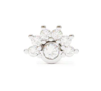 14K Gold Half Pavé Diamond Threadless End