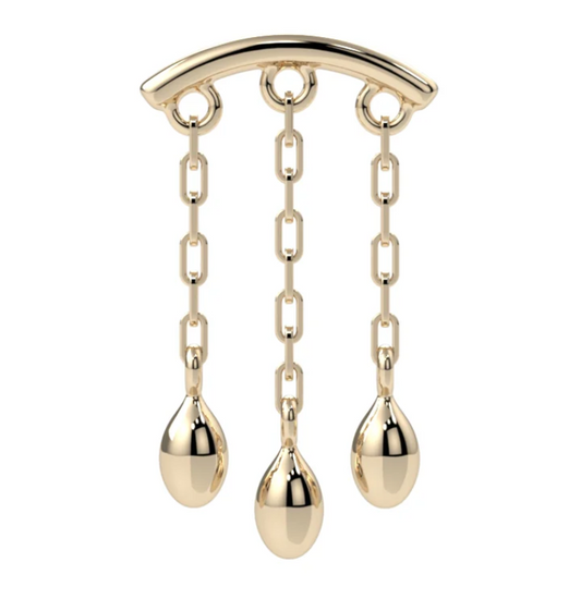 14k Gold Aurelia Rain Hidden Helix Threadless End
