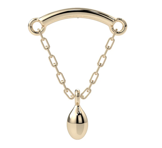 14k Gold Aurelia Hidden Helix Threadless End