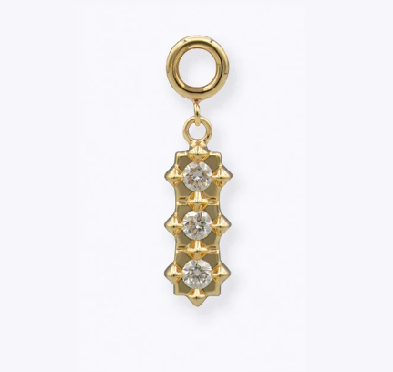 14k Gold Stargazer Pendant Charm