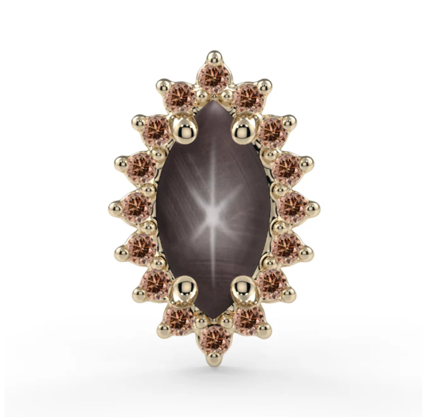 14k Gold Marquise Sana Threaded End