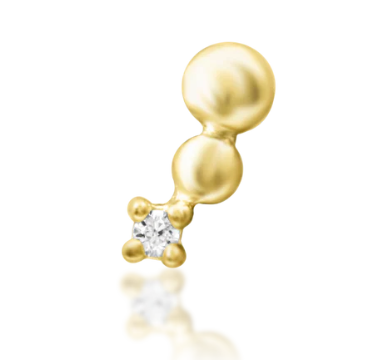 14k Gold Spark Threadless End