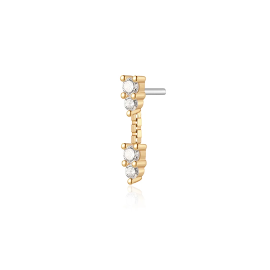 14k Gold Tinker Threadless Dangling CZ End
