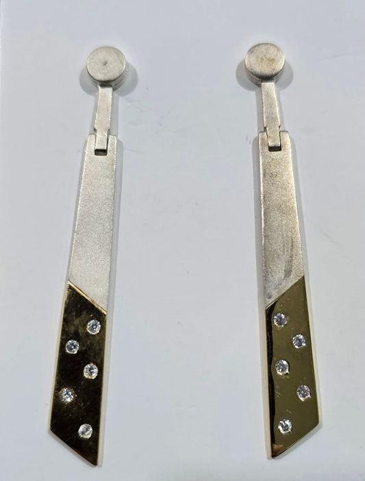 Silver Sharp Lady Earrings