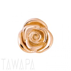 14k Gold Rose Threadless Pin End