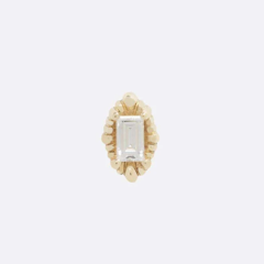 14k Gold Mélange Baguette Threadless End