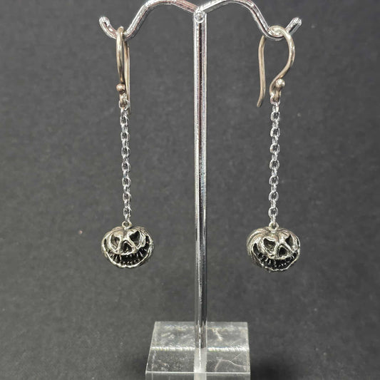 Pumpkin Skull Earrings