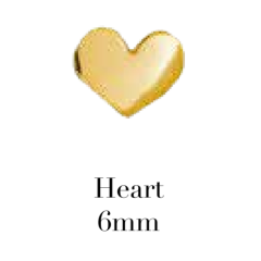 14k Gold Heart Threadless Pin End