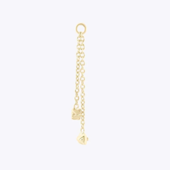 14k Gold Ezra Double Chain Charm