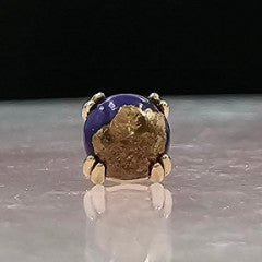 14k Gold Threadless Round Cab Prong End
