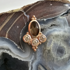 14k Gold Sarai Oval End