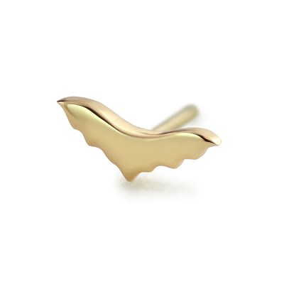 18k Gold Bat Threadless Ends