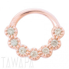 14k Gold Daisy Chain Continuous Ring